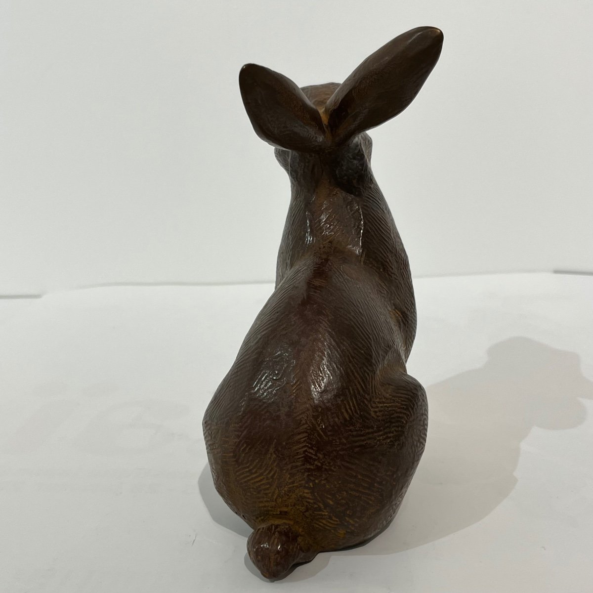 Okimono Bronze Japonais De Lapin - Japon-photo-2