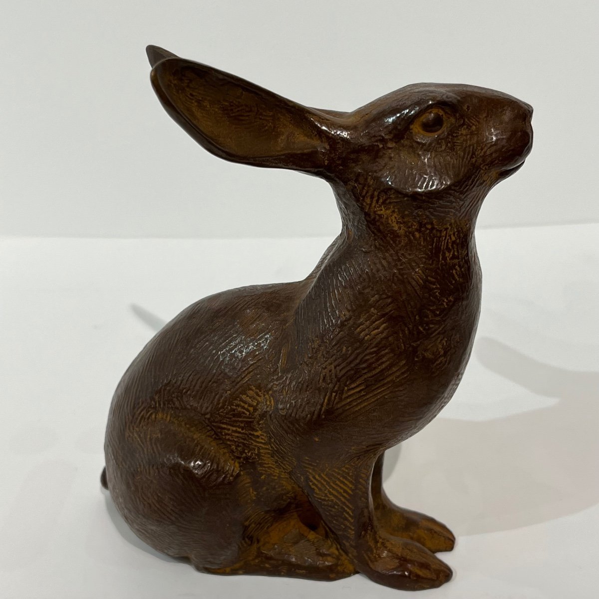 Okimono Bronze Japonais De Lapin - Japon