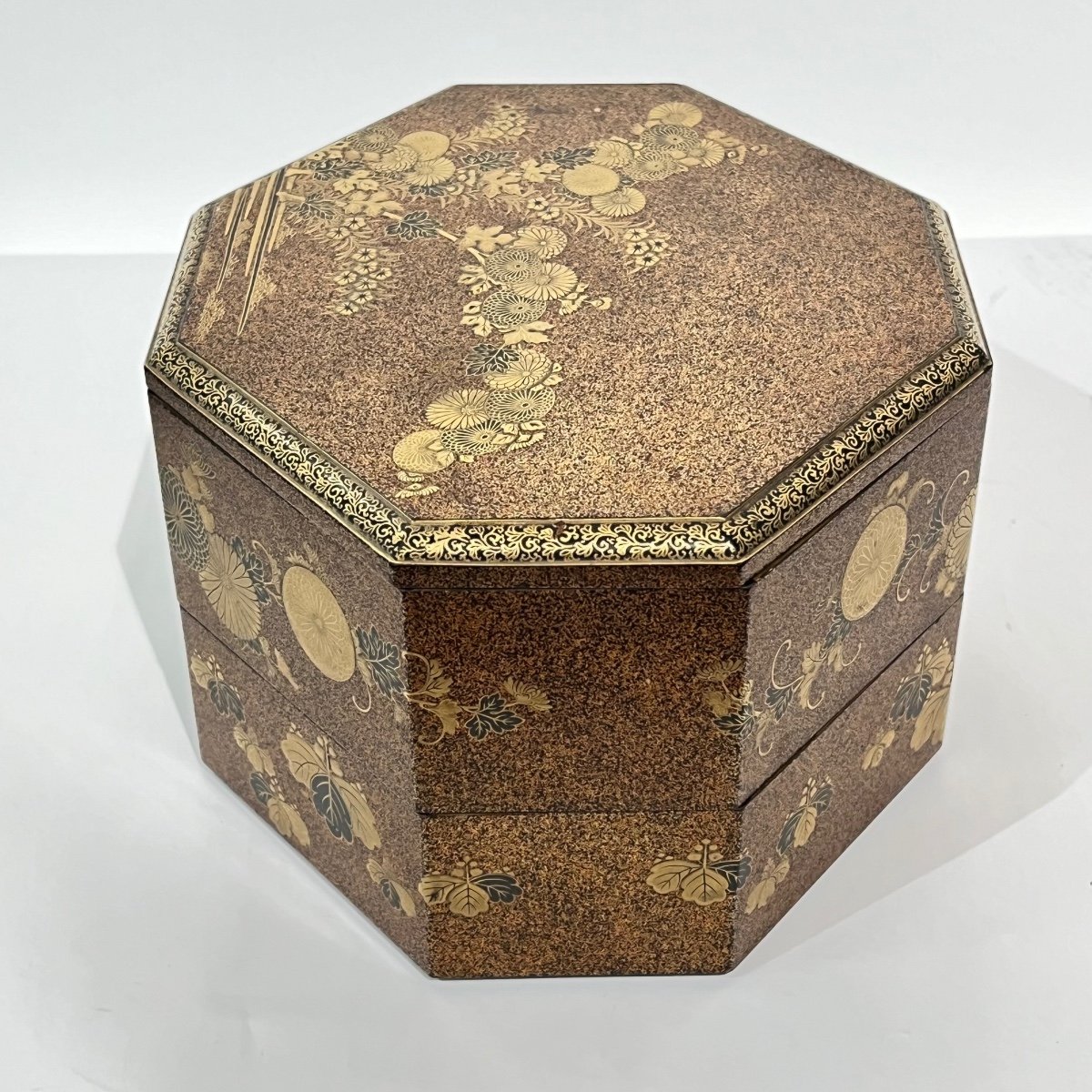 Japanese Lacquered Box 2 Tier Edo - Japan-photo-3