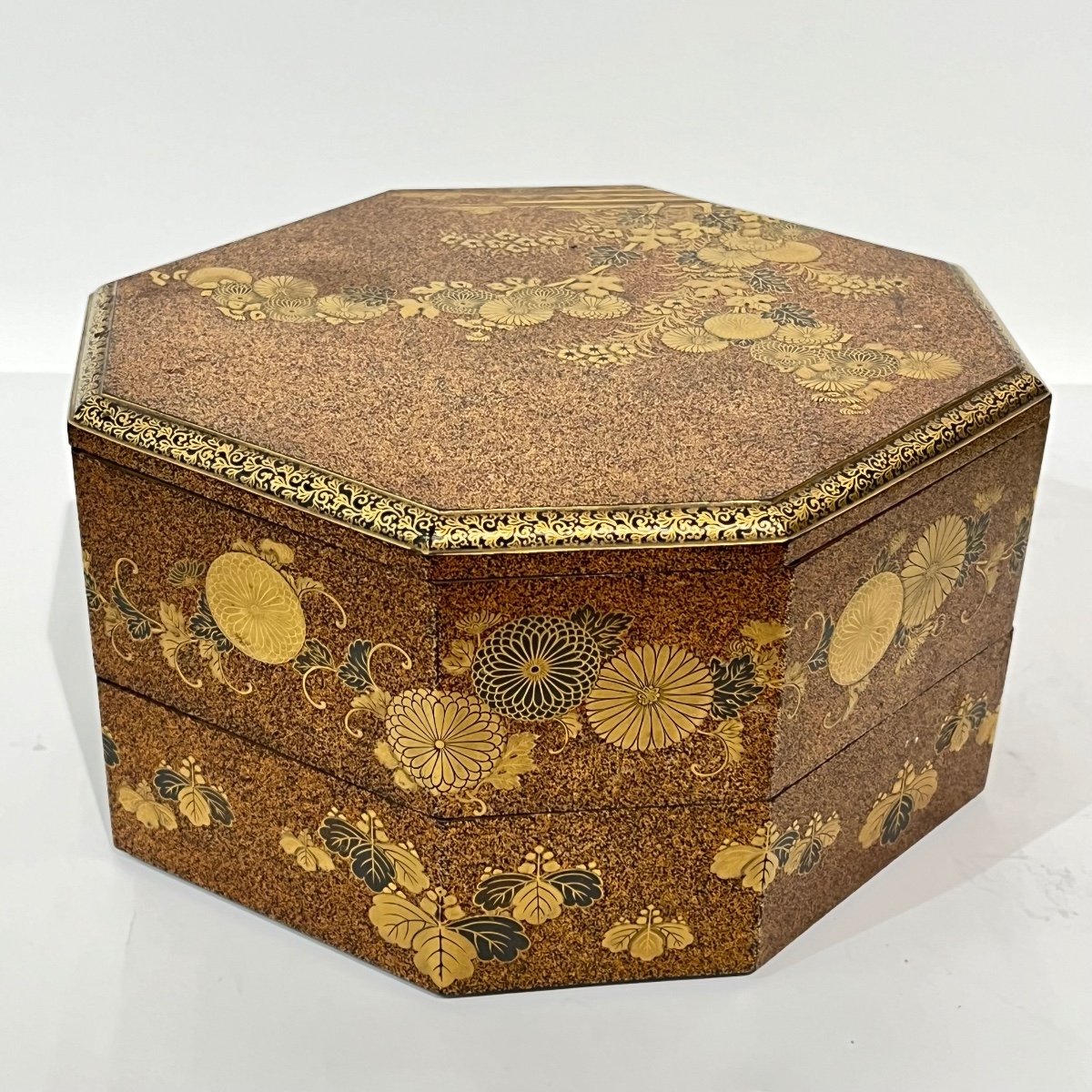 Japanese Lacquered Box 2 Tier Edo - Japan-photo-4