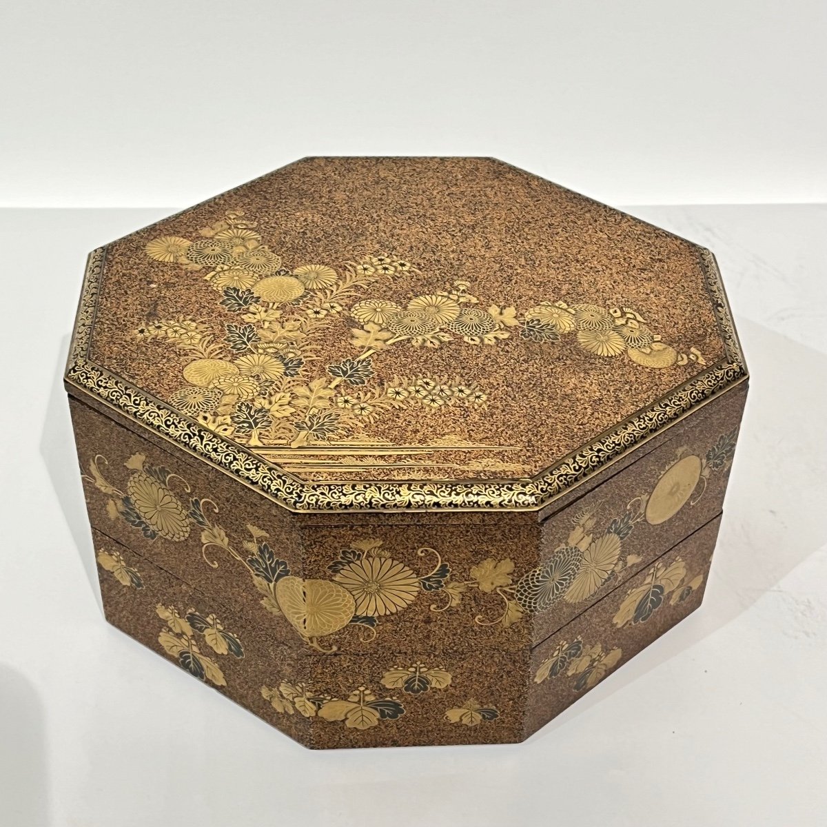 Japanese Lacquered Box 2 Tier Edo - Japan