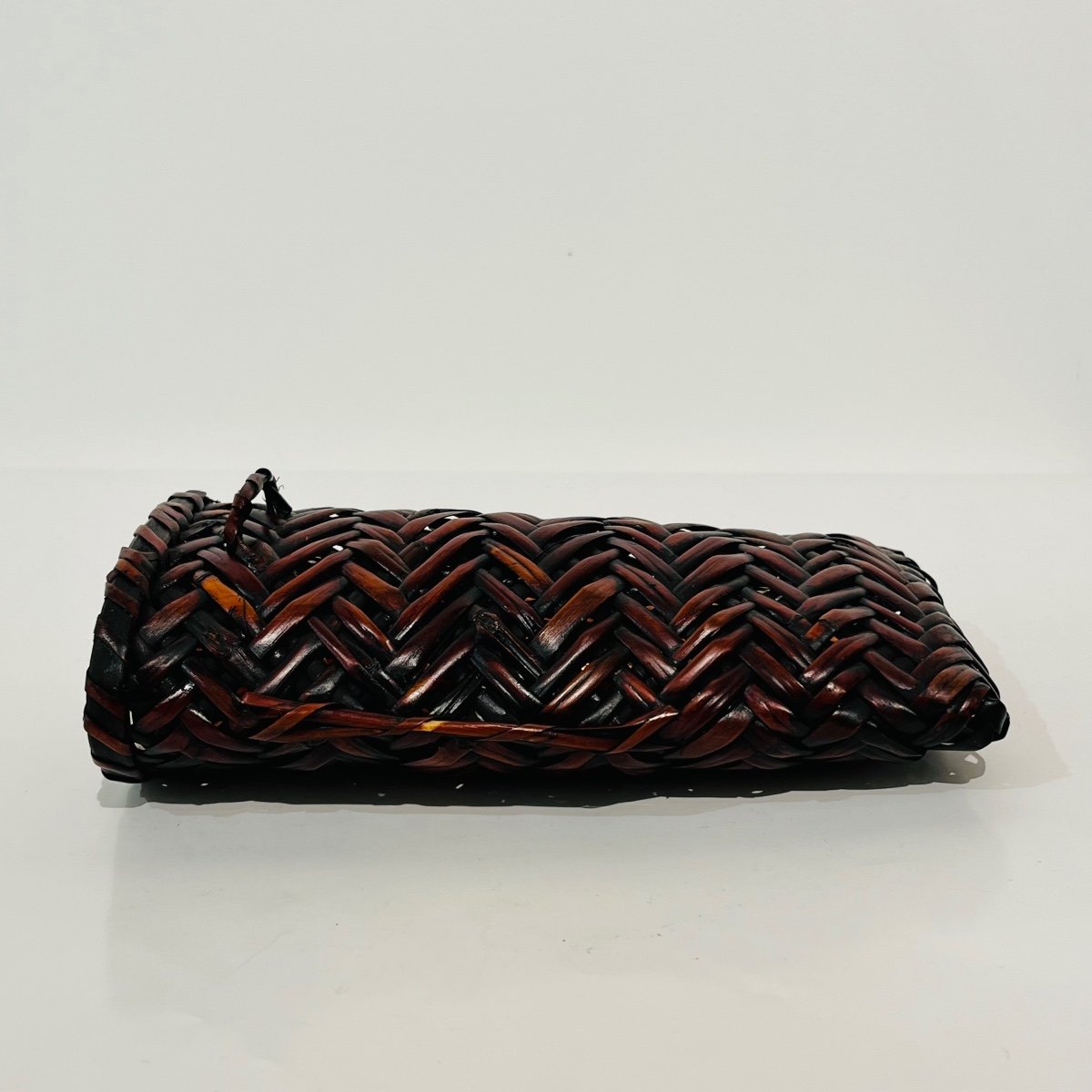 Japanese Wall Vase In Lacquered And Woven Bamboo - Japan-photo-4