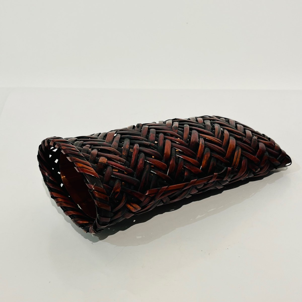 Japanese Wall Vase In Lacquered And Woven Bamboo - Japan-photo-6