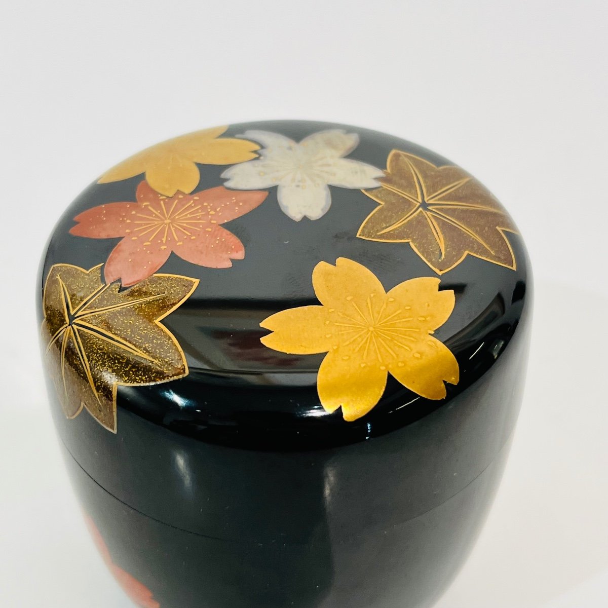 Natsume Japanese Lacquered Box For Macha Momiji And Sakura - Japan-photo-6