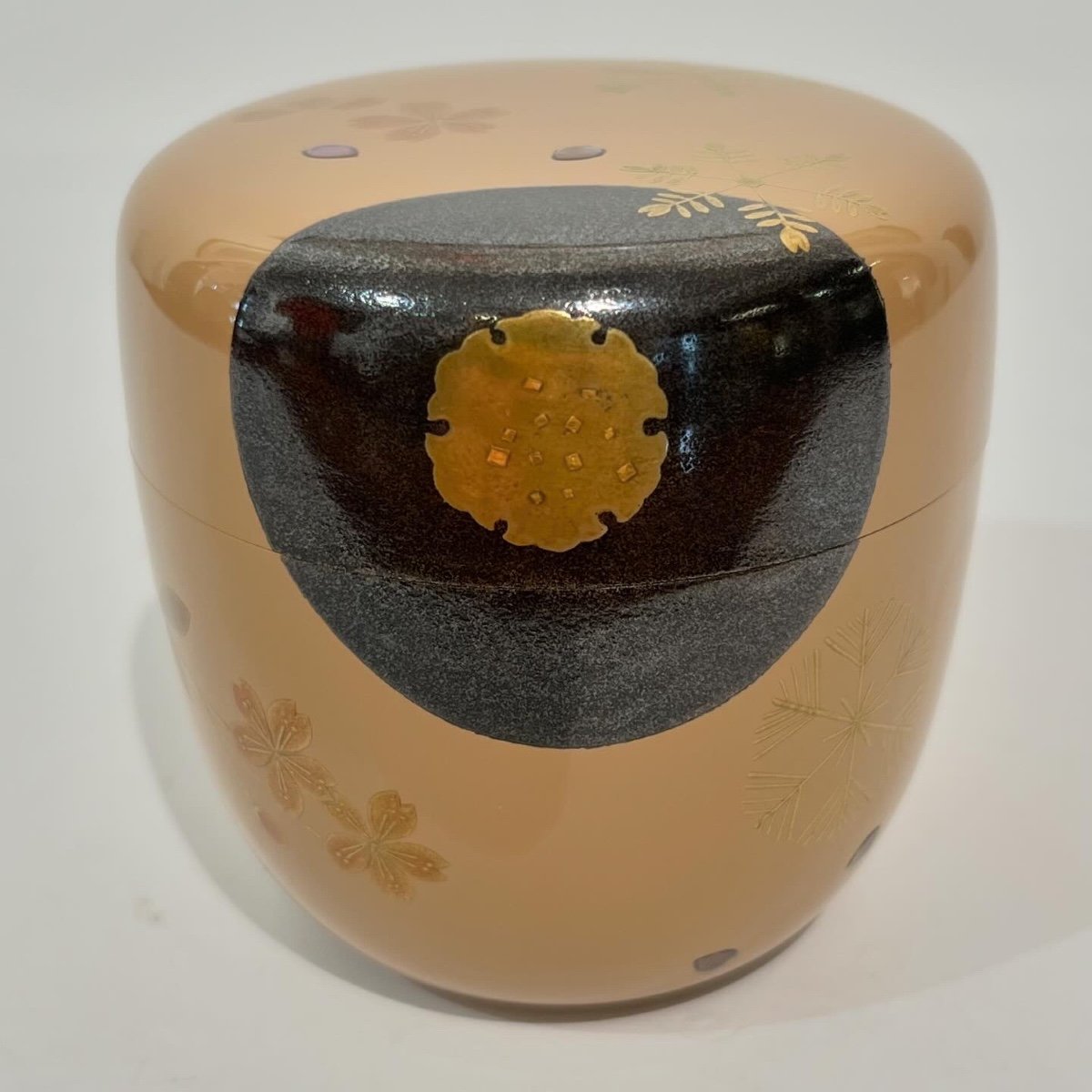 Natsume Japanese Lacquered Wood Tea Box By Chahira Issai - Japan