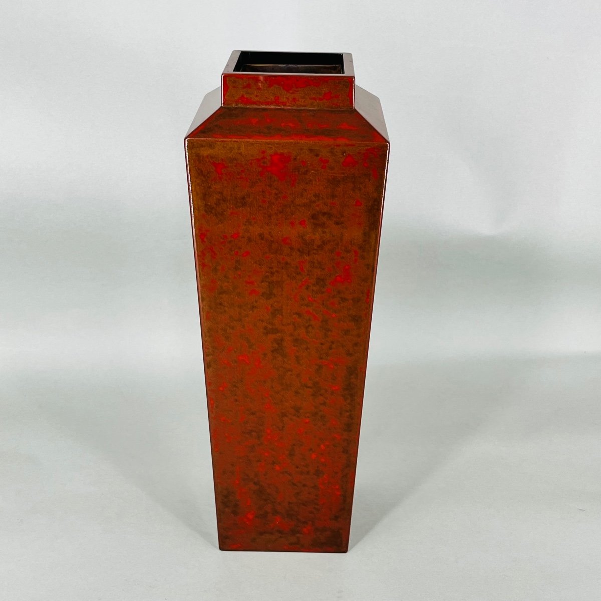 Japanese Lacquer Vase With Geometric Lines - Japan-photo-3