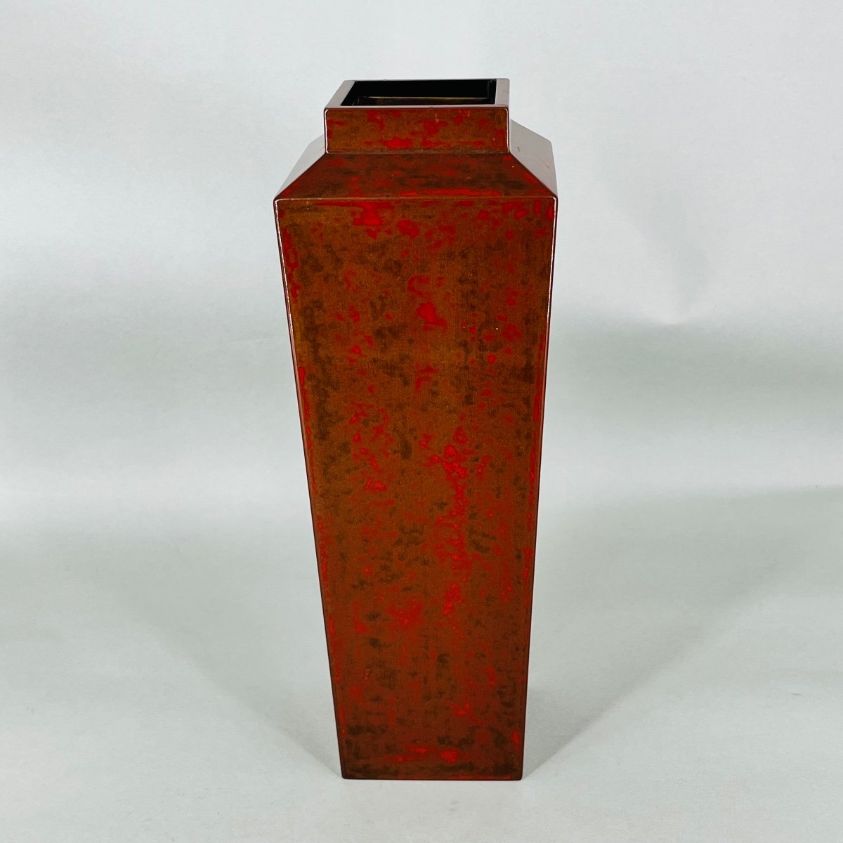 Japanese Lacquer Vase With Geometric Lines - Japan-photo-8