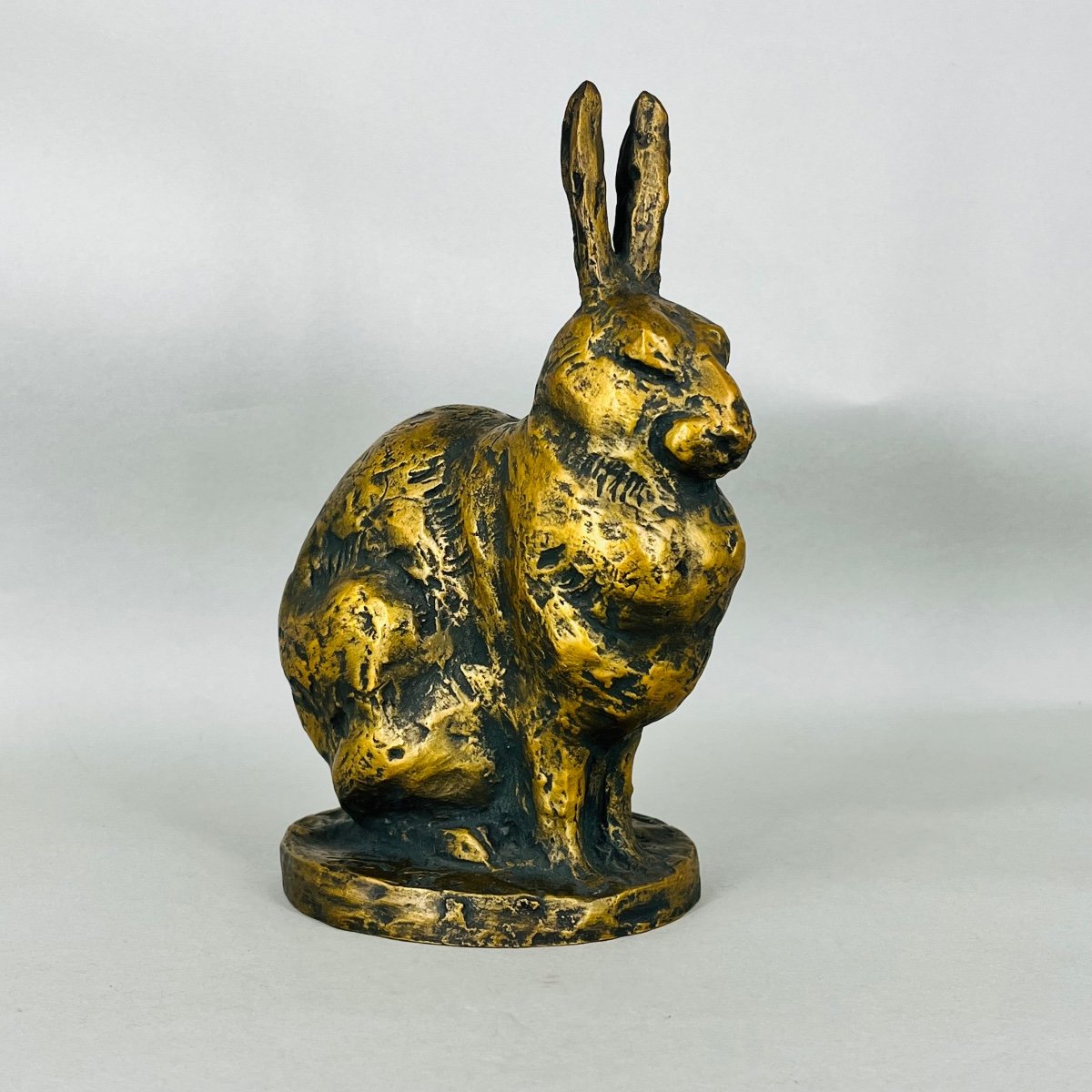 Sculpture Japonaise De Lapin en cuivre - Japon-photo-7