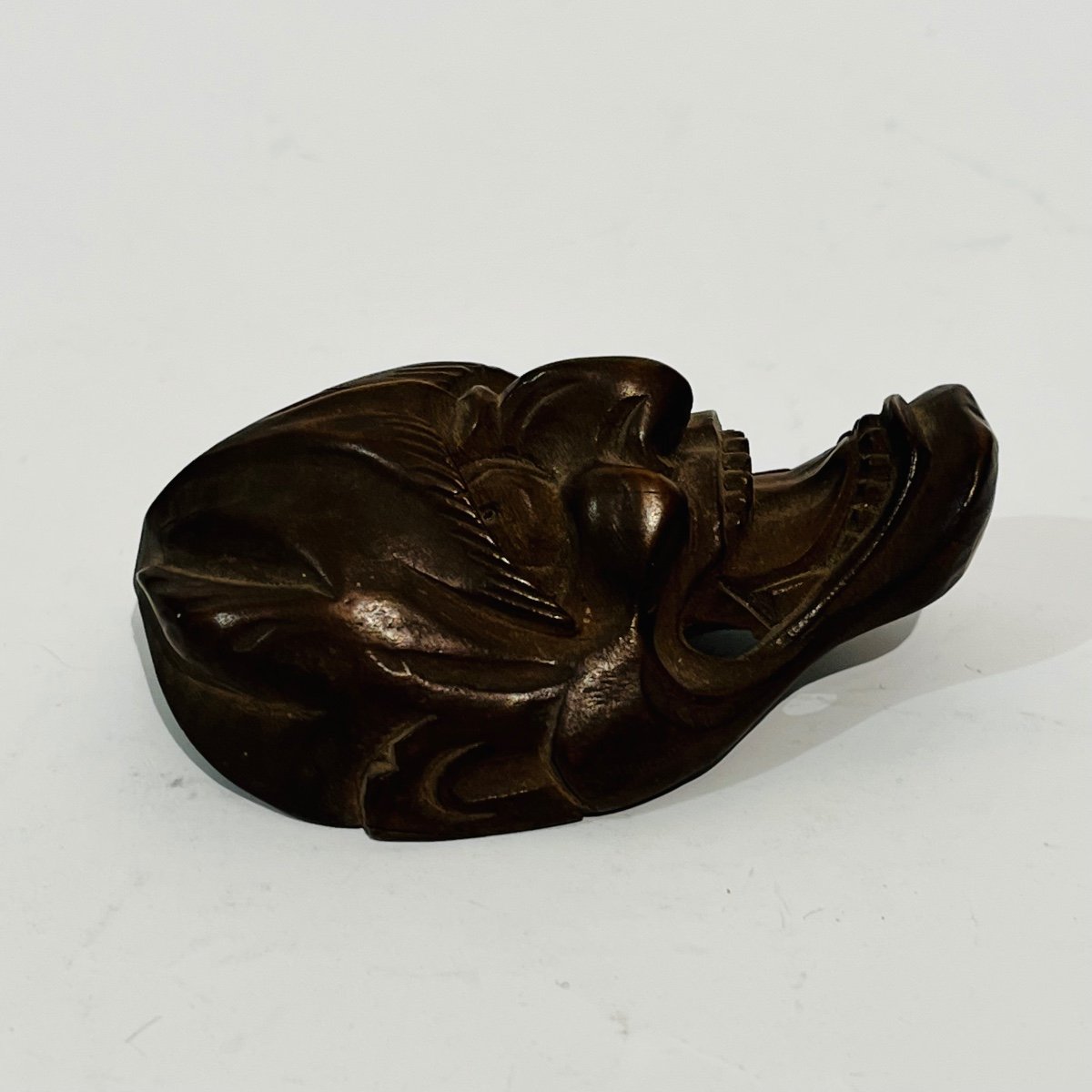 Netsuke En Bois Hannya - Japon-photo-4