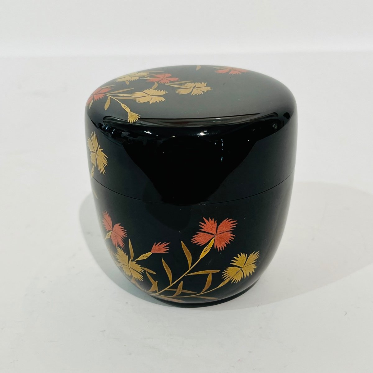 Natsume Japanese Lacquer Tea Box Carnations - Japan-photo-3