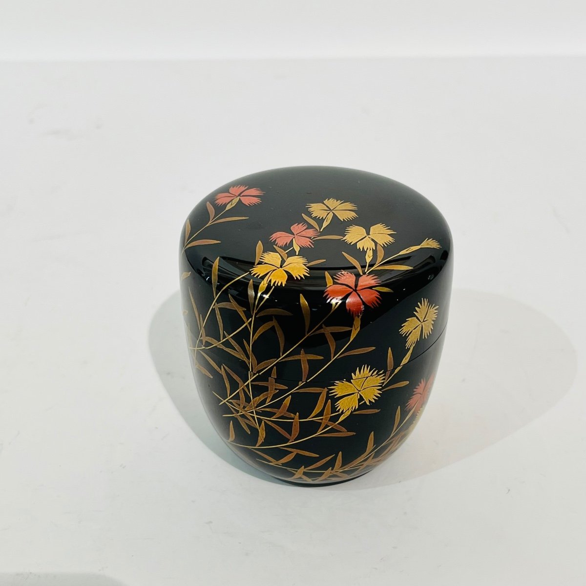 Natsume Japanese Lacquer Tea Box Carnations - Japan-photo-4