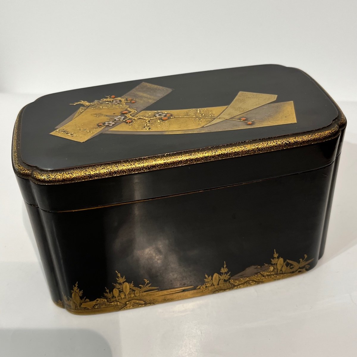 Japanese Lacquered Box And Its Tray Edo - Japan-photo-4