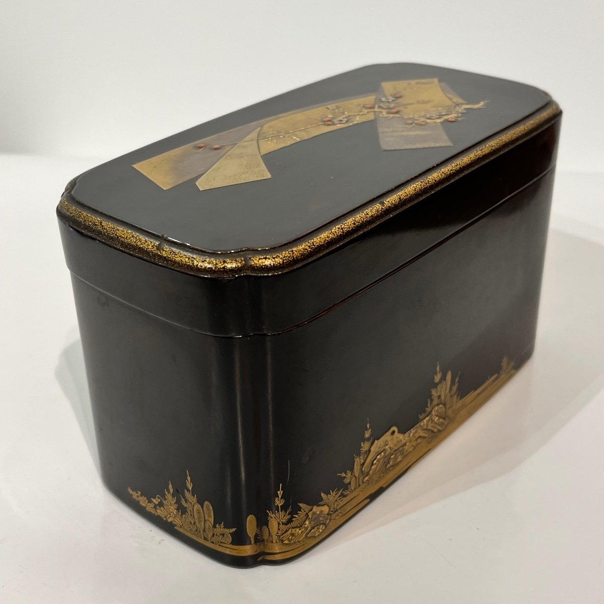 Japanese Lacquered Box And Its Tray Edo - Japan-photo-4