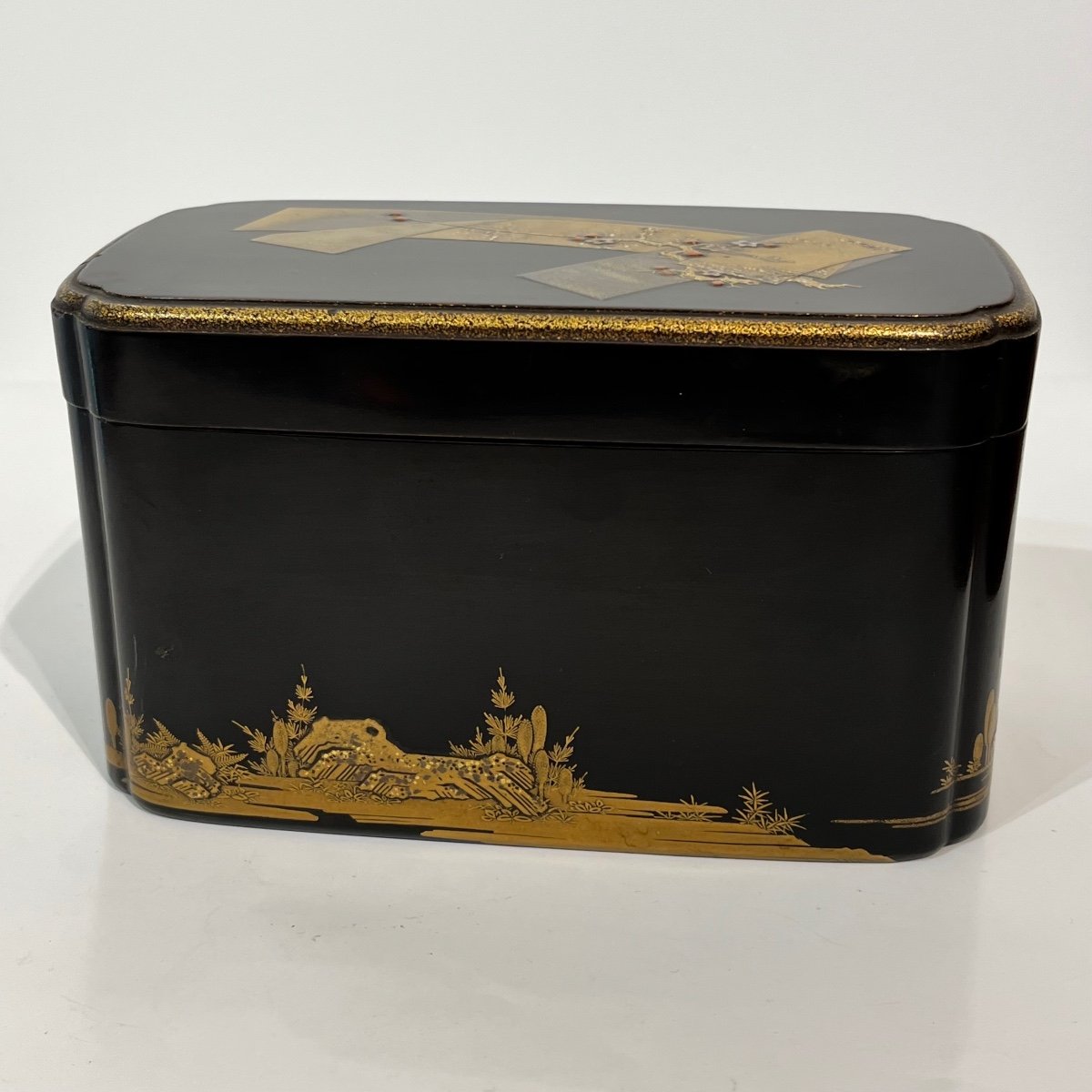 Japanese Lacquered Box And Its Tray Edo - Japan-photo-5