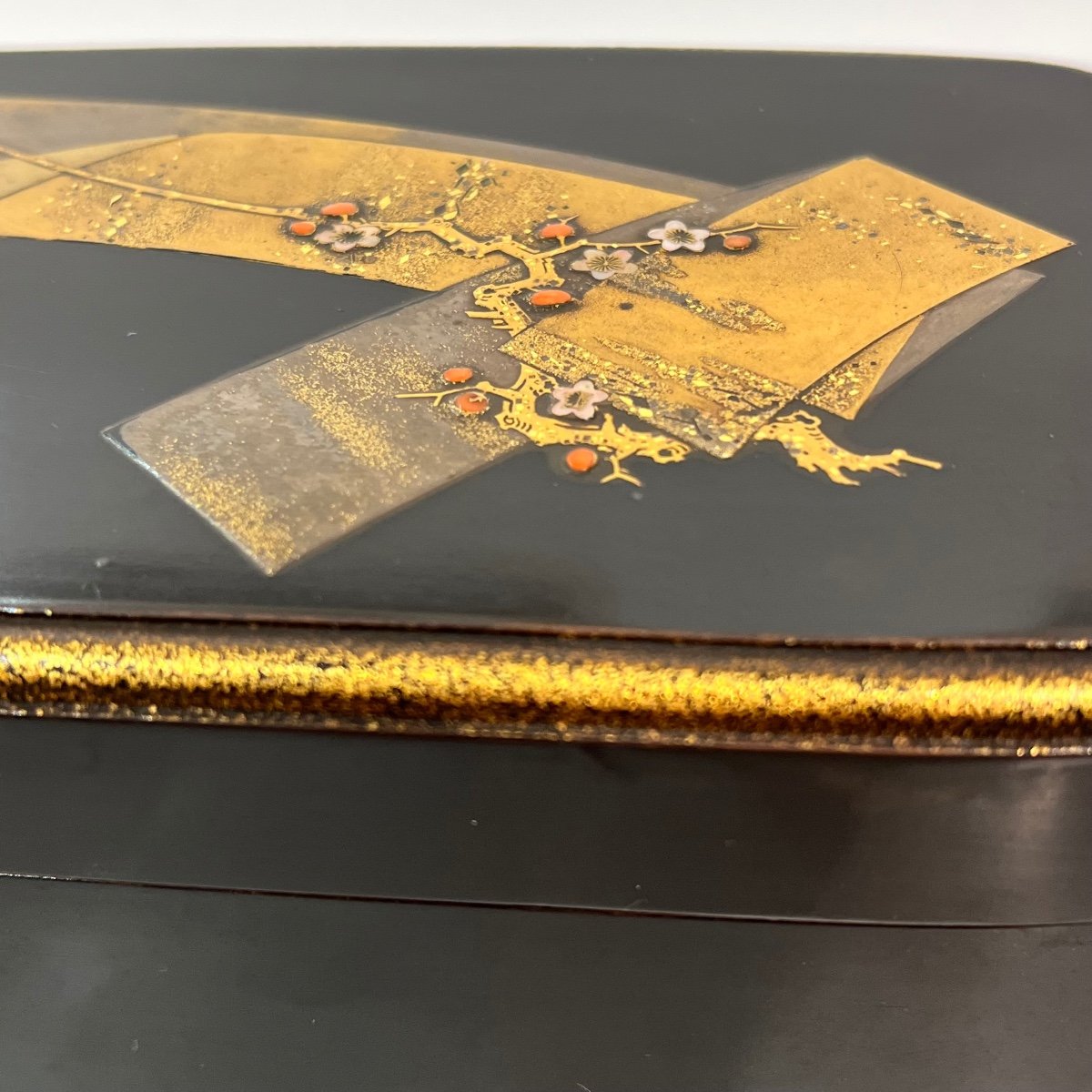 Japanese Lacquered Box And Its Tray Edo - Japan-photo-6