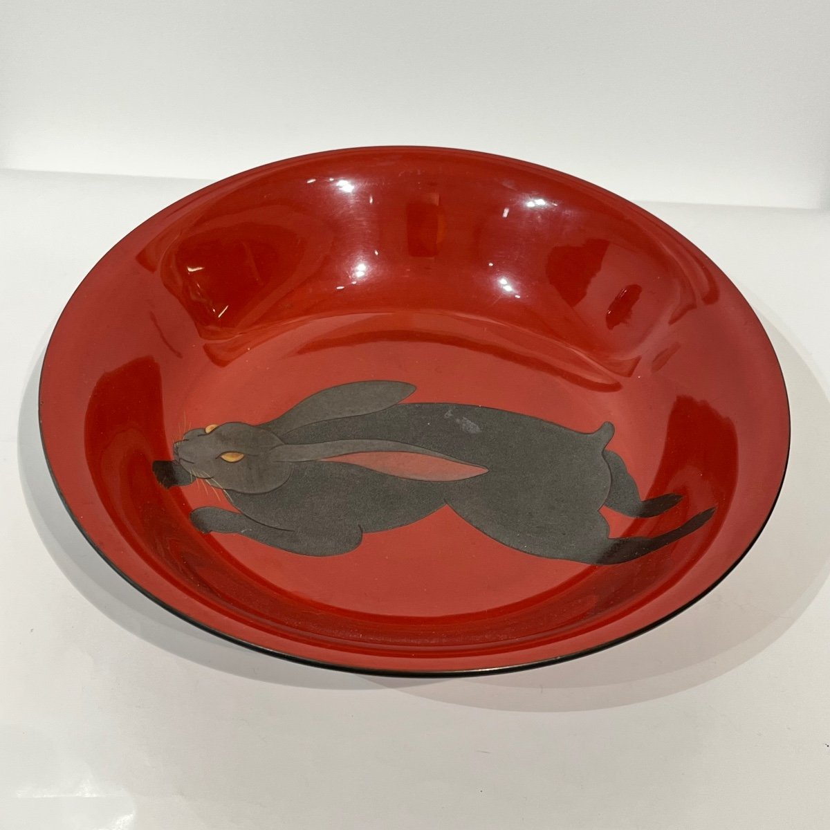 Japanese Lacquered Rabbit Dish - Japanese -photo-1