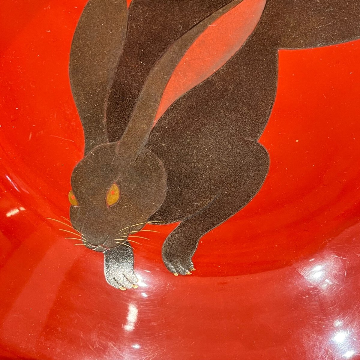 Japanese Lacquered Rabbit Dish - Japanese -photo-3