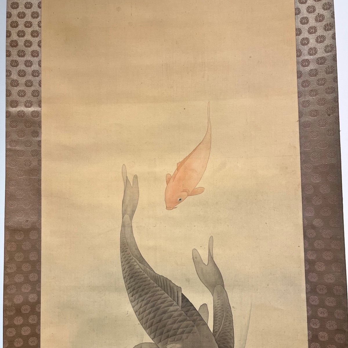 Kakejiku Peinture Japonaise Carpes Koi - Japon -photo-2