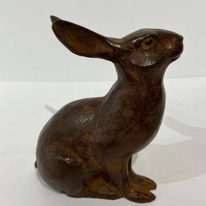 Japanese Bronze Rabbit Okimono - Japan