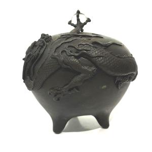 Japanese Bronze Dragon Incense Burner - Japan 