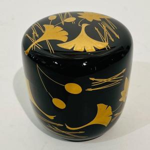 Natsume Boîte à Thé Japonaise En Laque Ginko - Japon