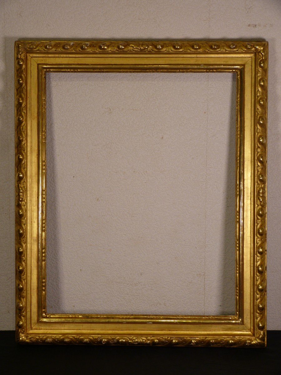 Large Golden Wood Frame 18th 81 X 67 Cm Italy Or Southern Europe Softwood