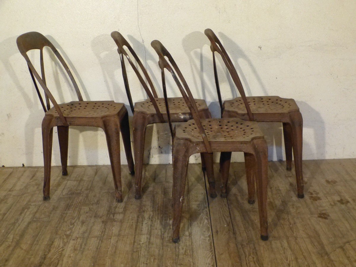 Series Of 4 Tolix Chairs-photo-2