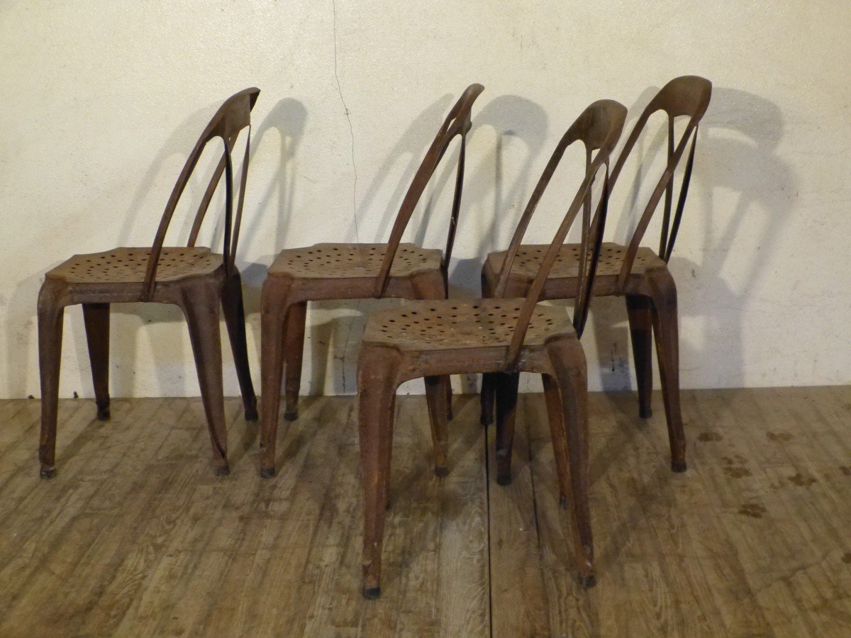 Series Of 4 Tolix Chairs-photo-4