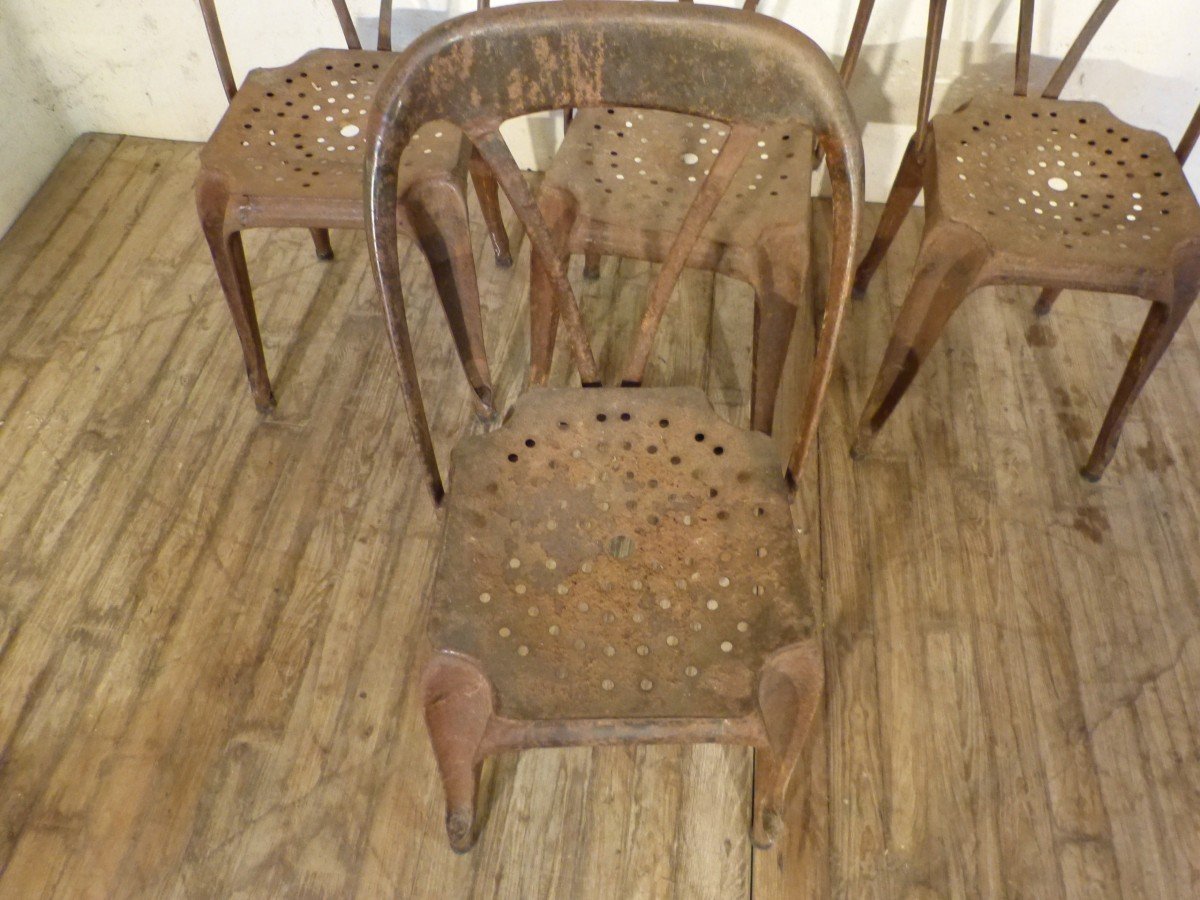 Series Of 4 Tolix Chairs-photo-3