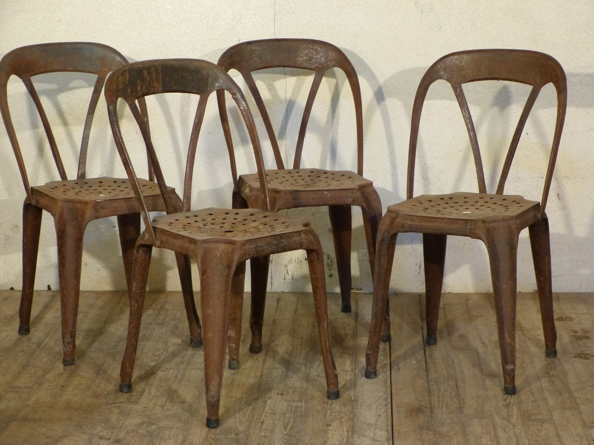 Series Of 4 Tolix Chairs