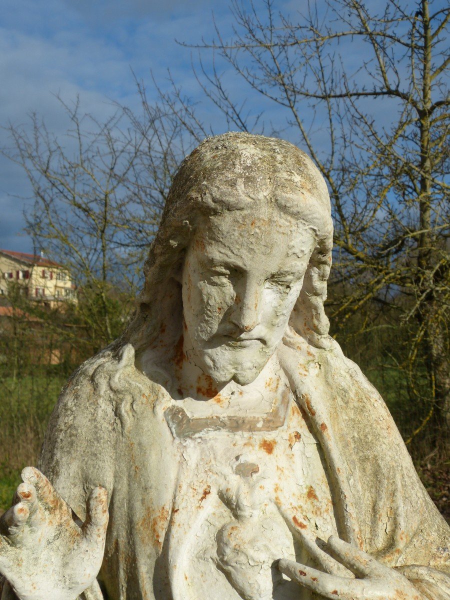 Large Christ In Cast Iron 160 Cm-photo-2