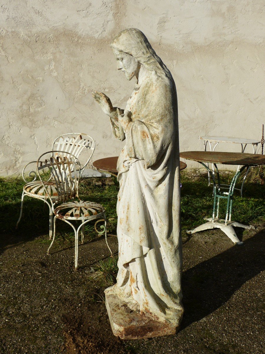 Large Christ In Cast Iron 160 Cm-photo-3