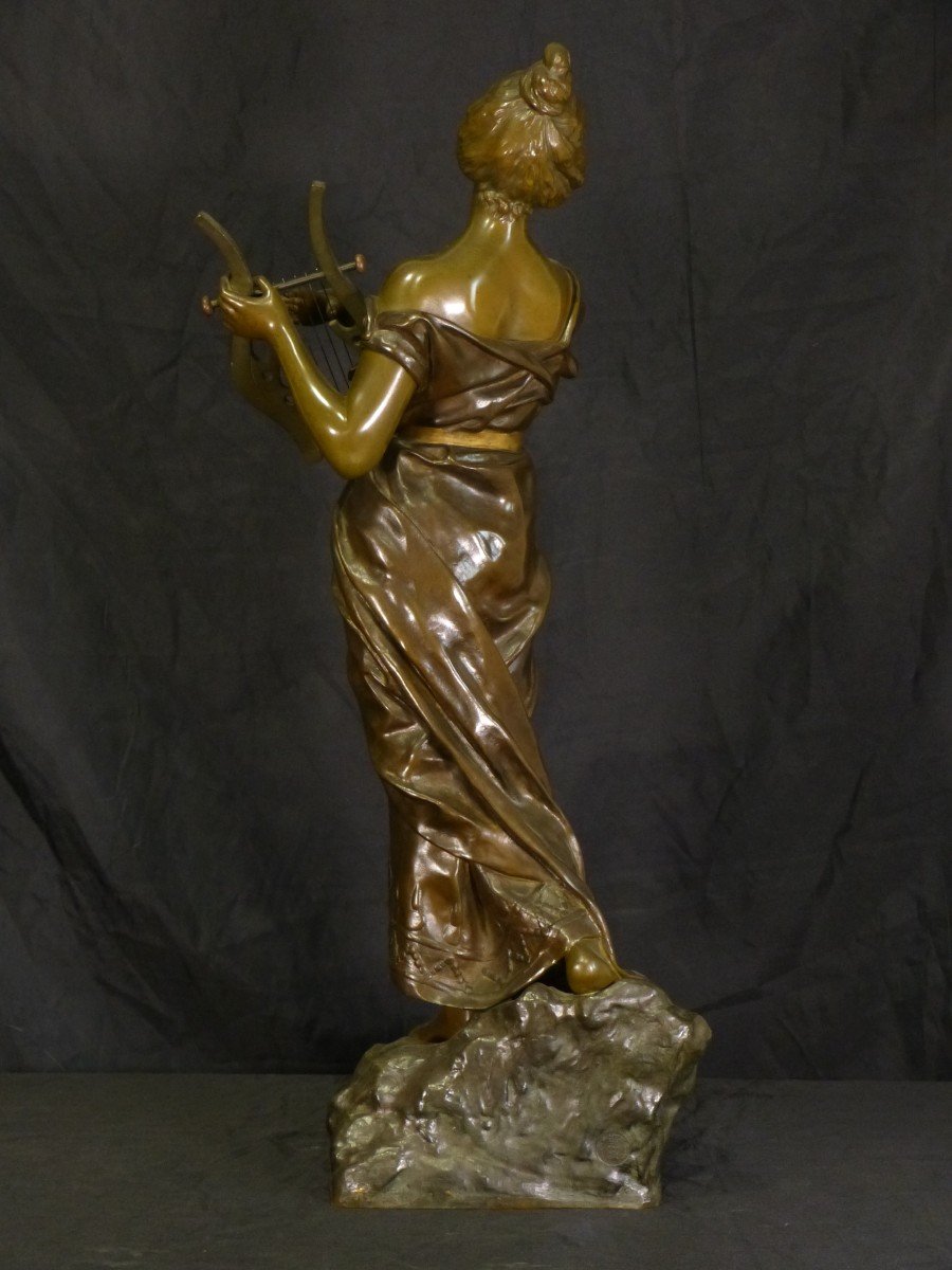 Sapho - Emmanuel Villanis (1858-1914) Bronze Art Nouveau-photo-2