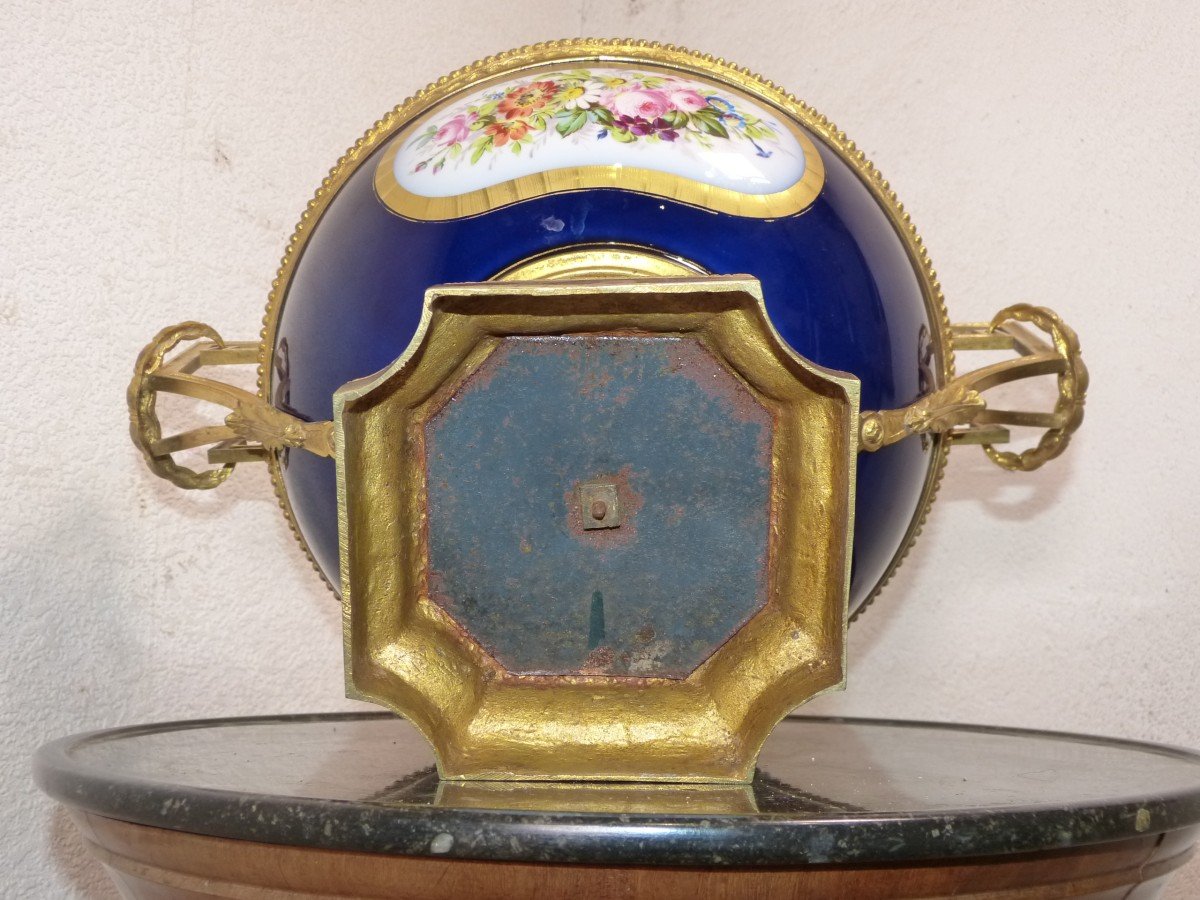 Coupe Porcelaine De Sèvres Napoléon III Montée Bronze Doré-photo-6