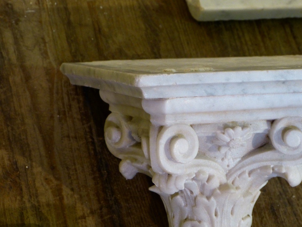 Neo Classical Marble Fireplace Empire Period Corinthian Capitals-photo-4