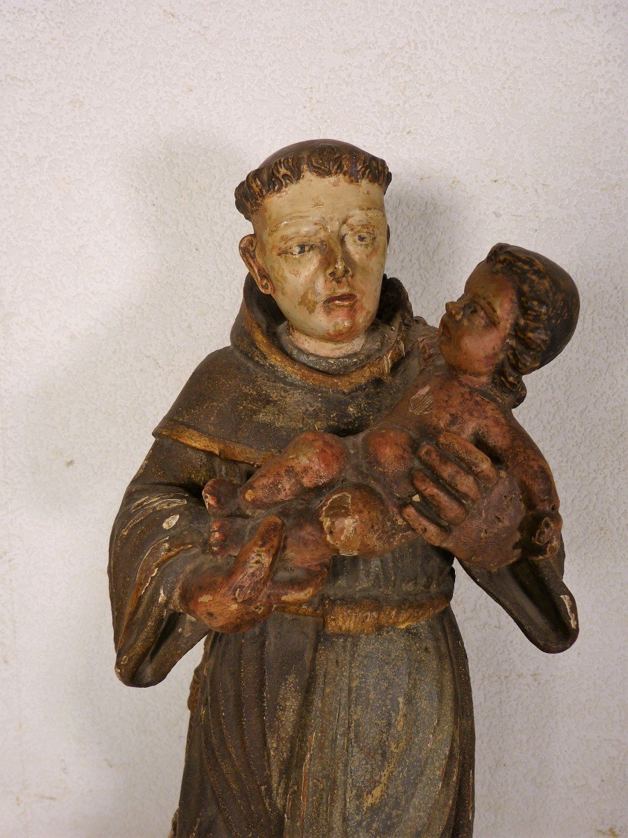 Saint Dominic Wooden Statue 18th H 60 Cm-photo-2