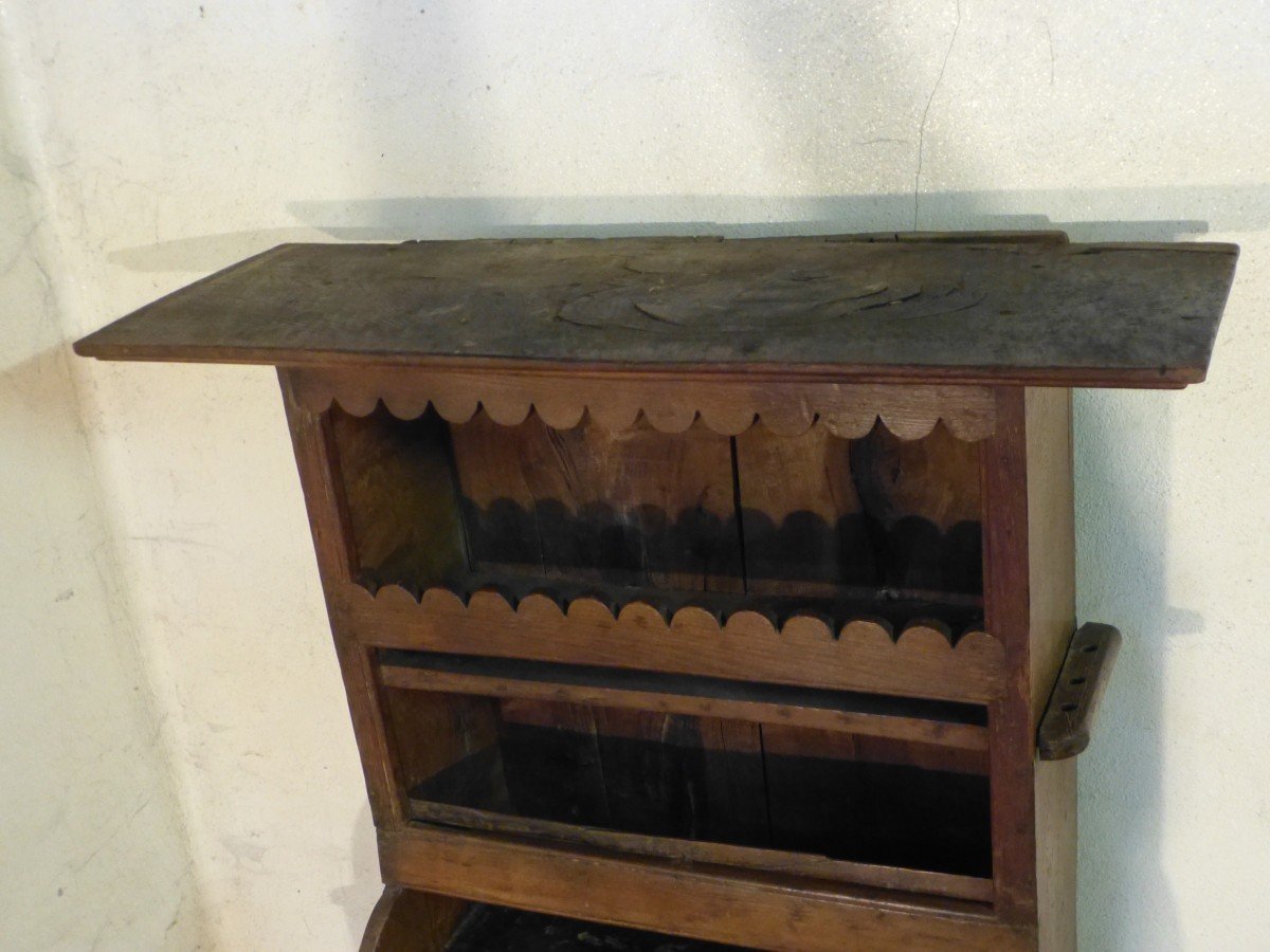 Brutalist Mountain Buffet Furniture In Oak 19th Century-photo-1