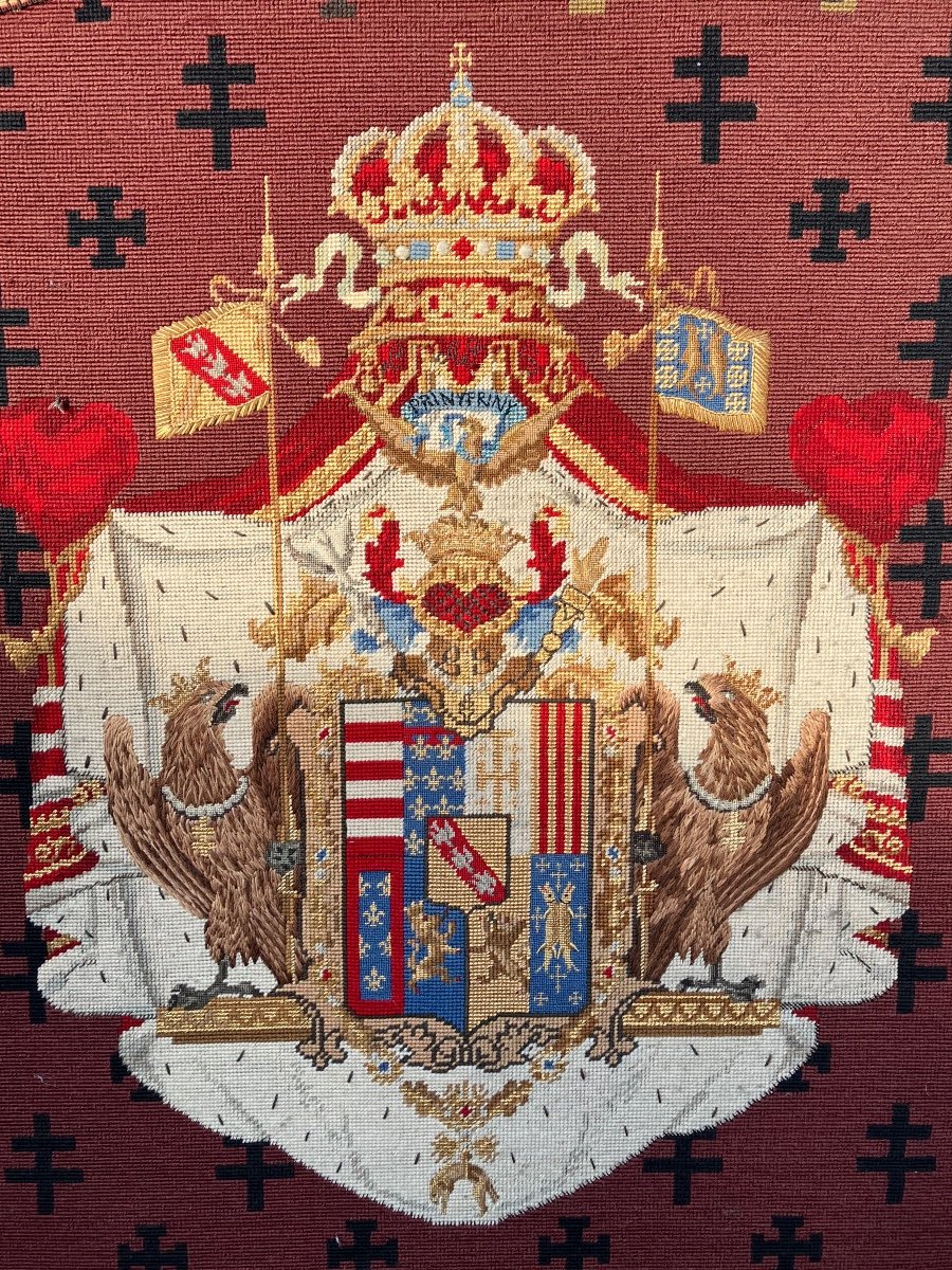 Fireplace Screen Firewall Coat Of Arms Of Lorraine Charles Iv-photo-2