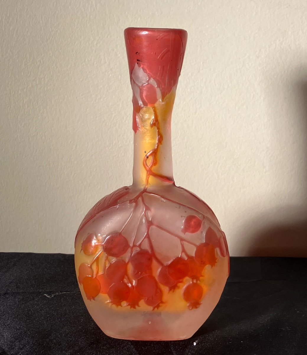 Petit  Vase Gallé Art Nouveau Eglantier 