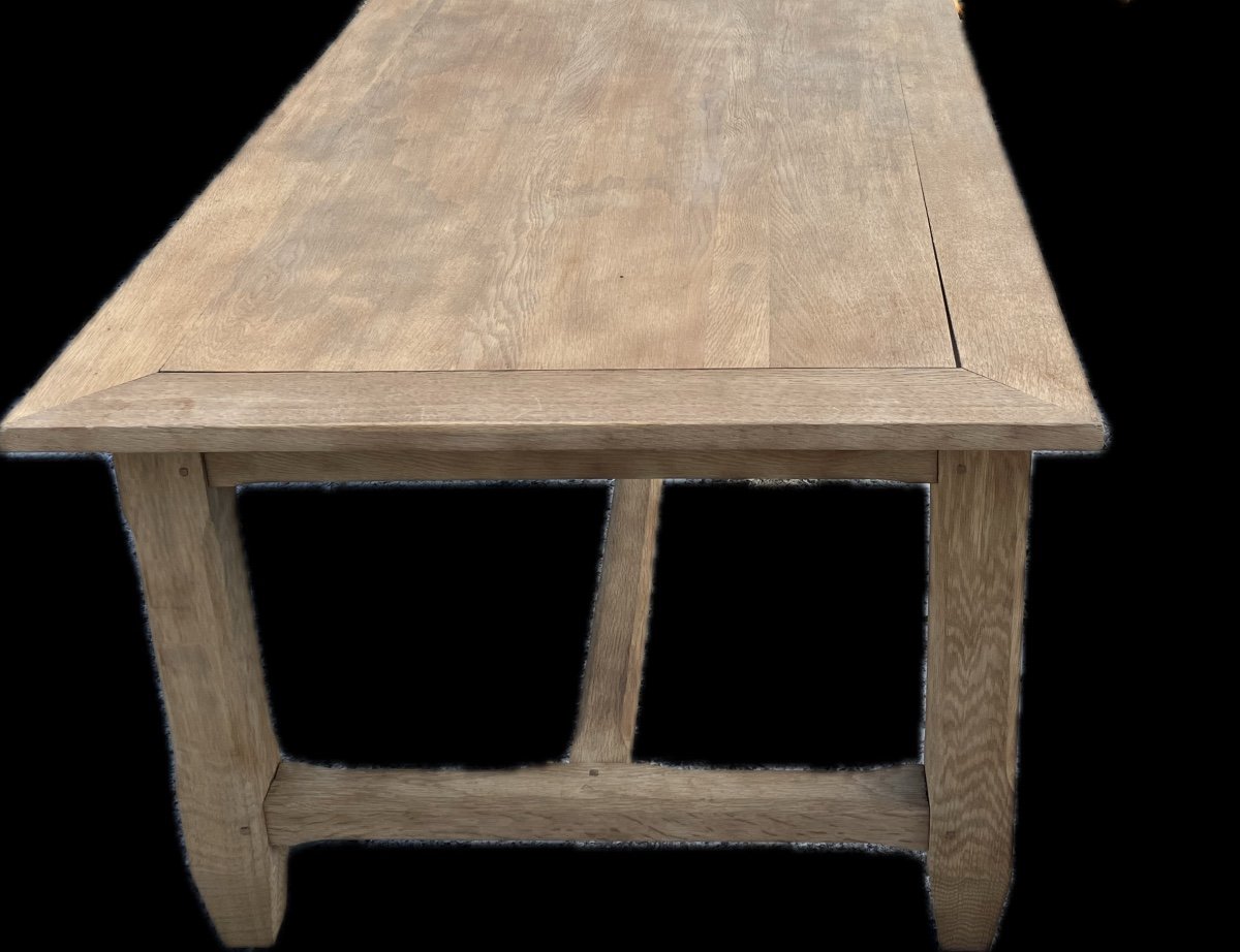 Large Farmhouse Table 254 Cm In Sandblasted Oak-photo-4