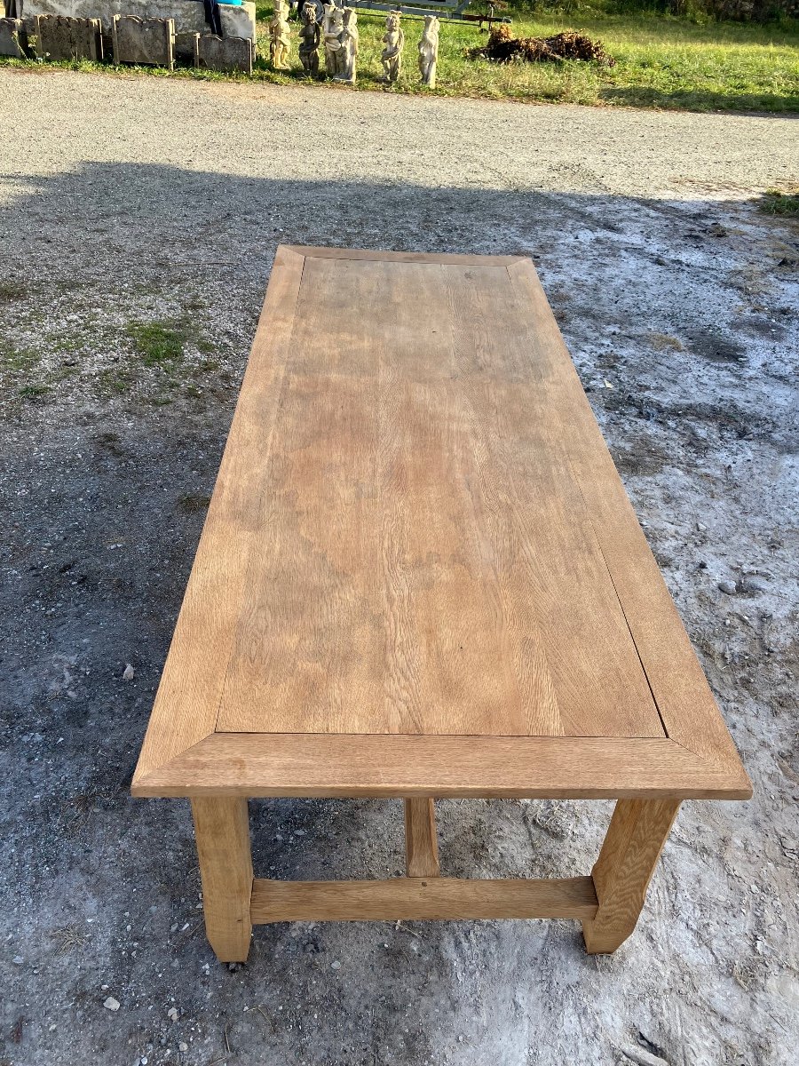 Large Farmhouse Table 254 Cm In Sandblasted Oak-photo-1