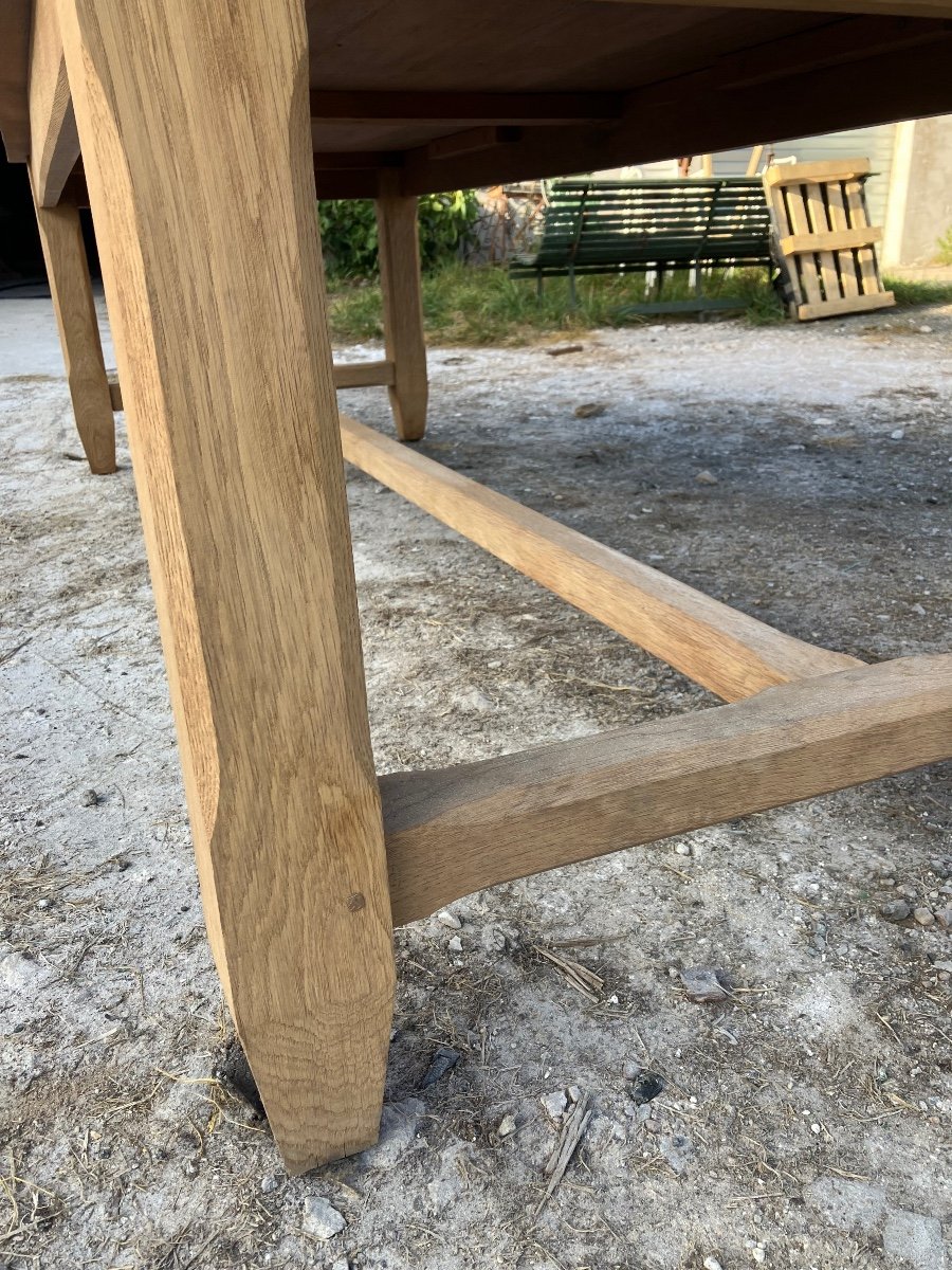 Large Farmhouse Table 254 Cm In Sandblasted Oak-photo-2