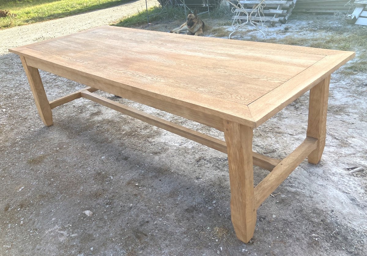 Large Farmhouse Table 254 Cm In Sandblasted Oak