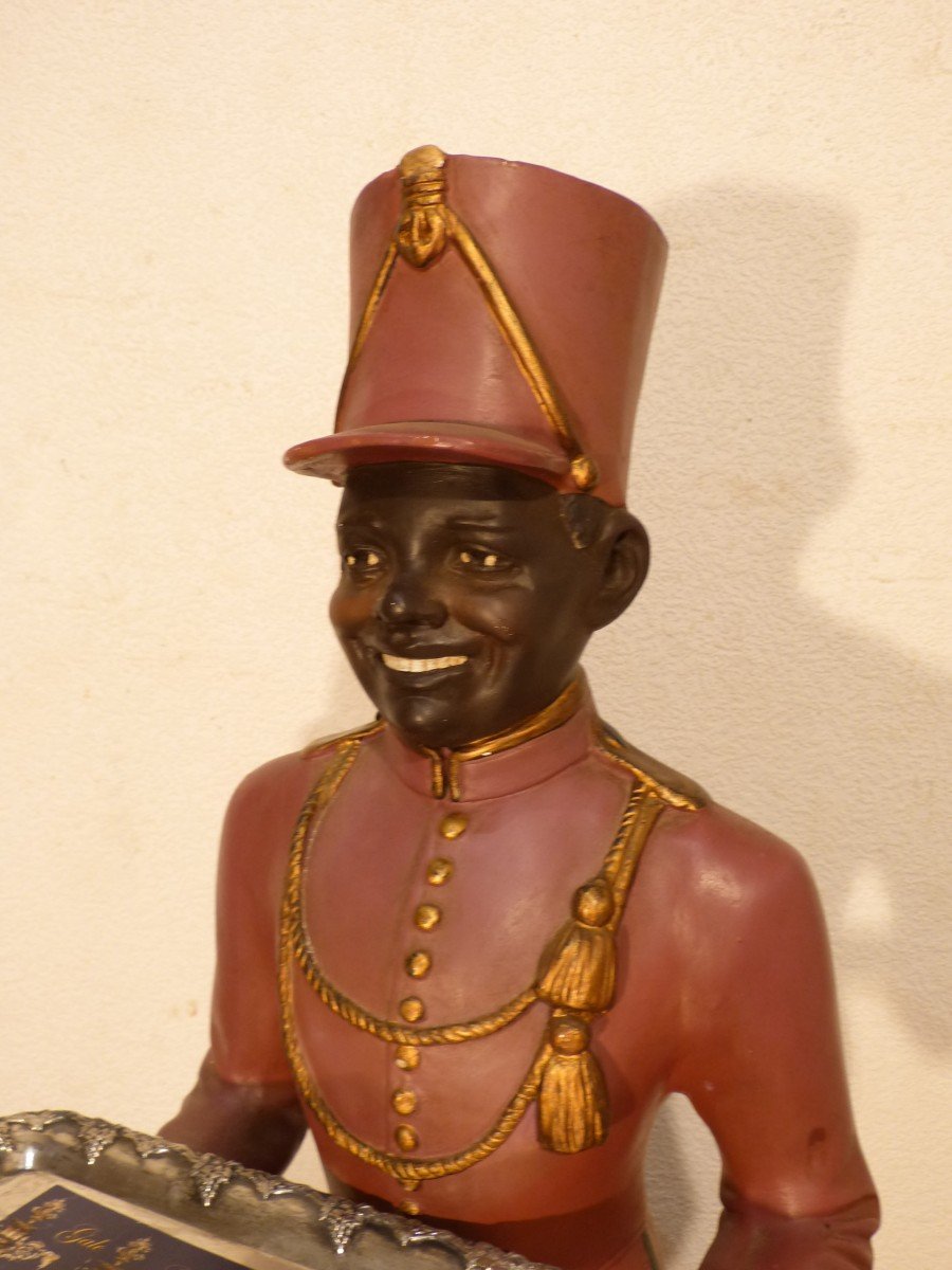 Groom In Polychrome Plaster Business Card Display 100 Cm-photo-4