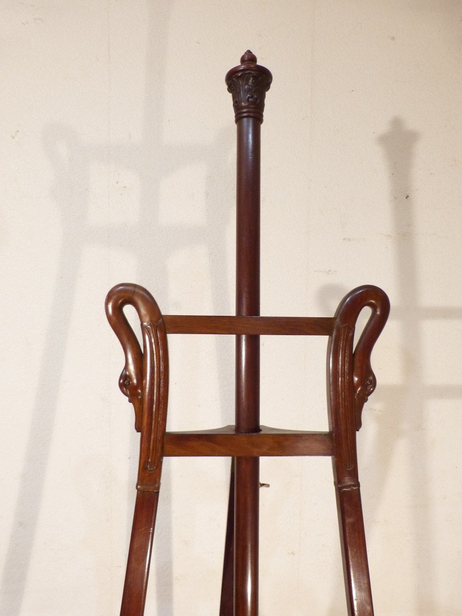 Empire Period Mahogany Swan Neck Easel-photo-2