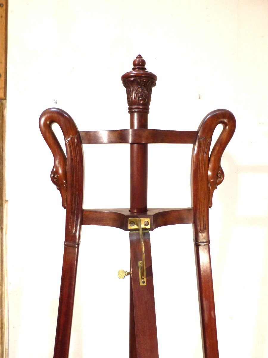 Empire Period Mahogany Swan Neck Easel-photo-7