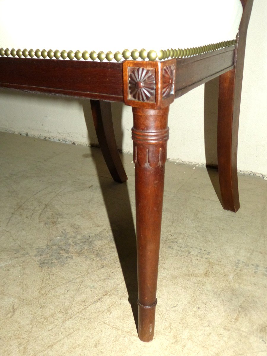 Series Of 8 Directoire Chairs In Mahogany-photo-4