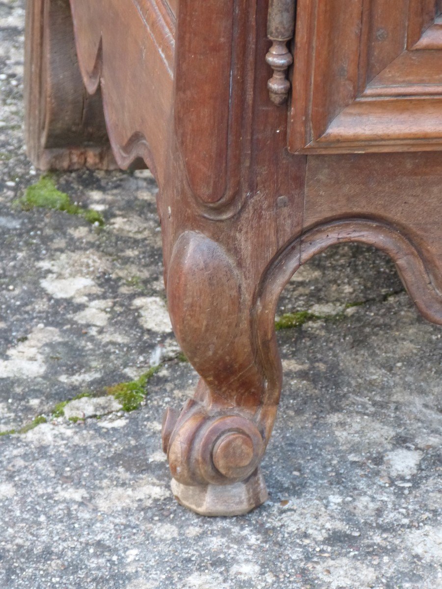 Large 18th Sideboard In Louis XV Walnut 4 Doors 271 Cm-photo-1