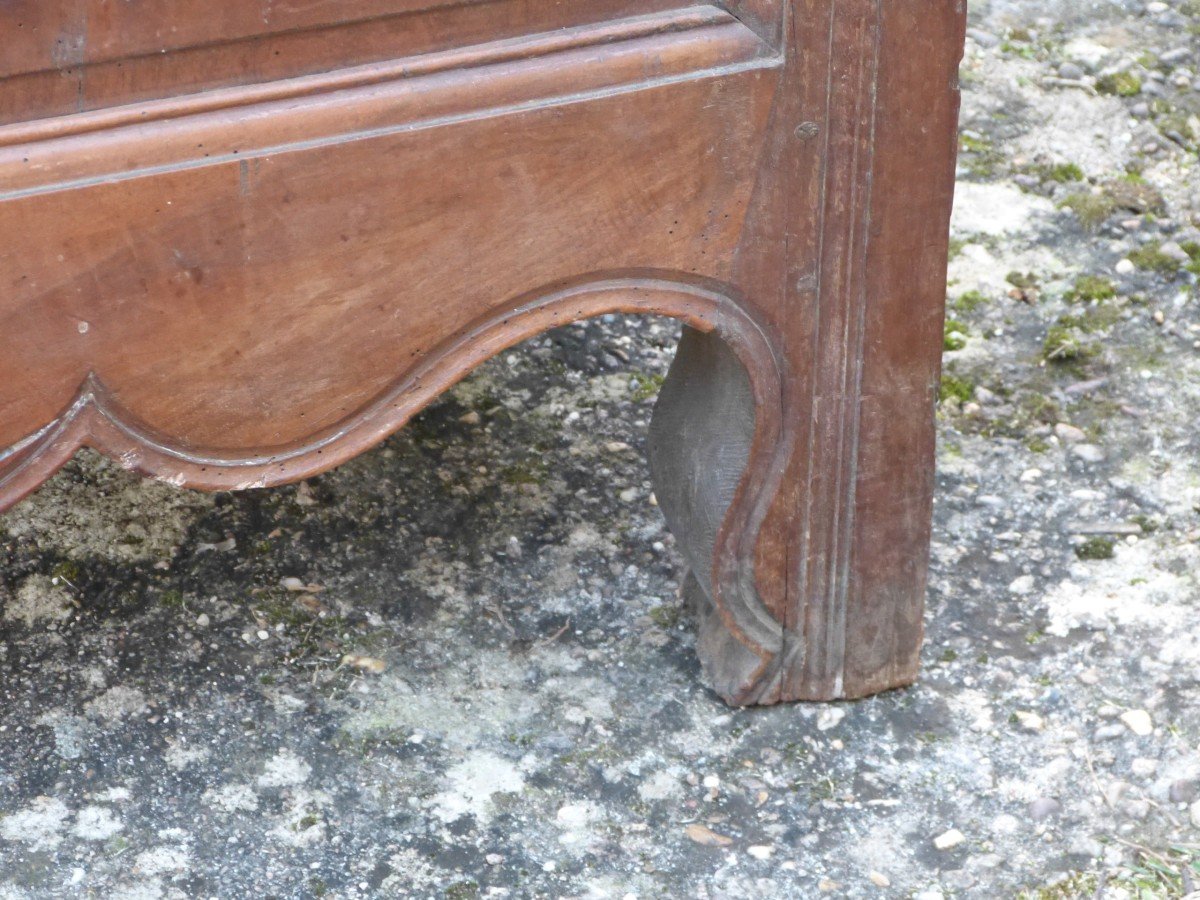 Large 18th Sideboard In Louis XV Walnut 4 Doors 271 Cm-photo-3