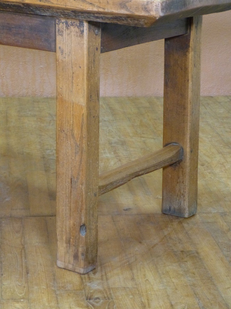 Grande Table De Ferme De Normandie En Orme 248 Cm-photo-1